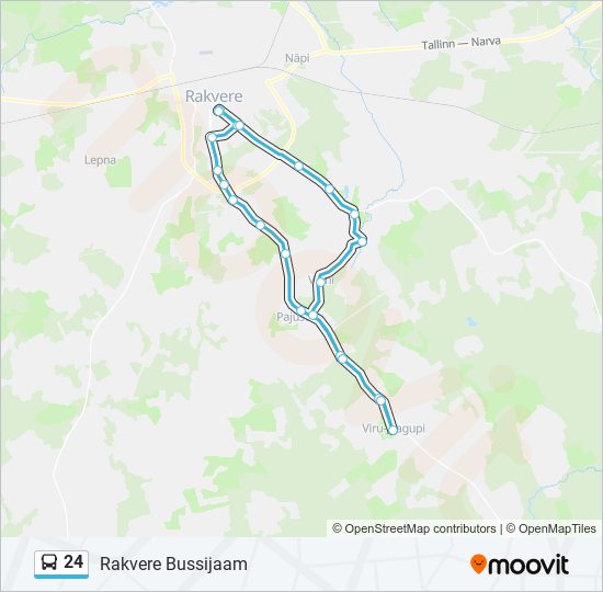 24 bus Line Map