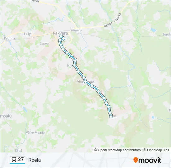 Автобус 27: карта маршрута