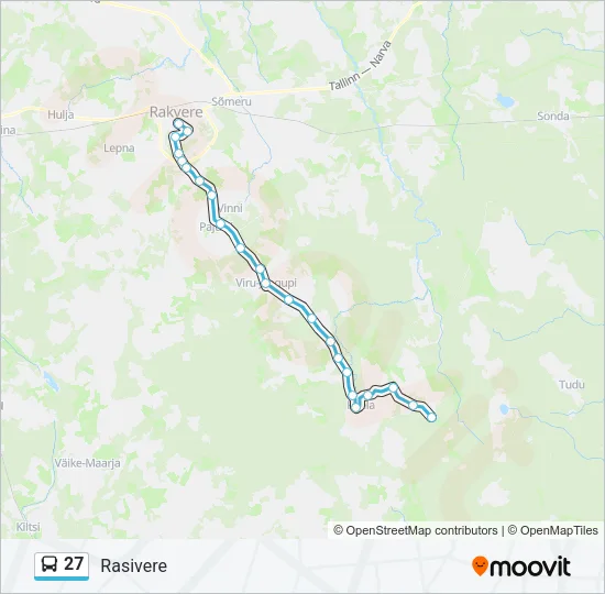 Автобус 27: карта маршрута