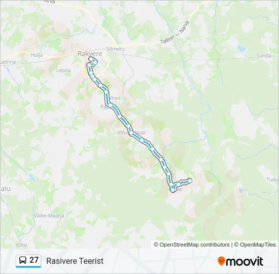 27 Bus Line Map