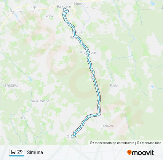 Автобус 29: карта маршрута