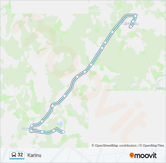 Автобус 32: карта маршрута