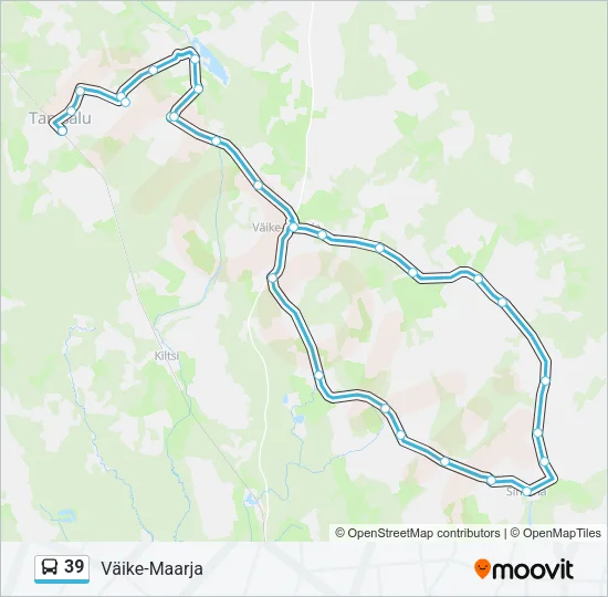 Автобус 39: карта маршрута