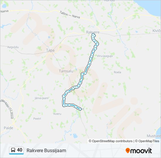 40 bus Line Map