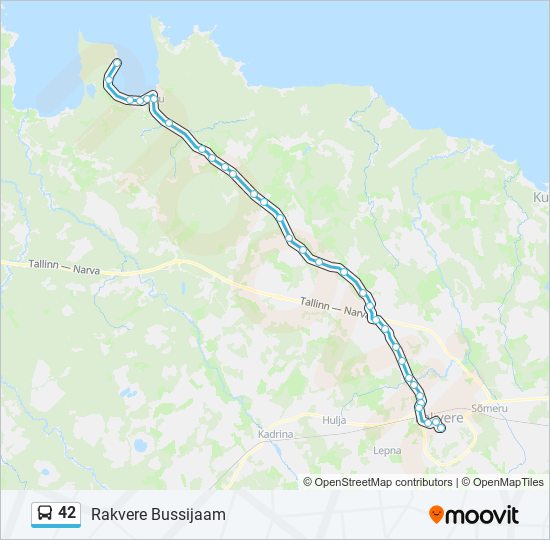 42 bus Line Map