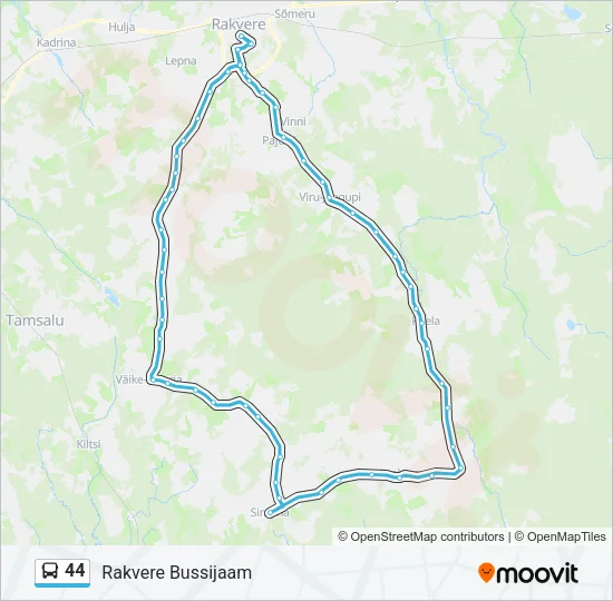 Автобус 44: карта маршрута