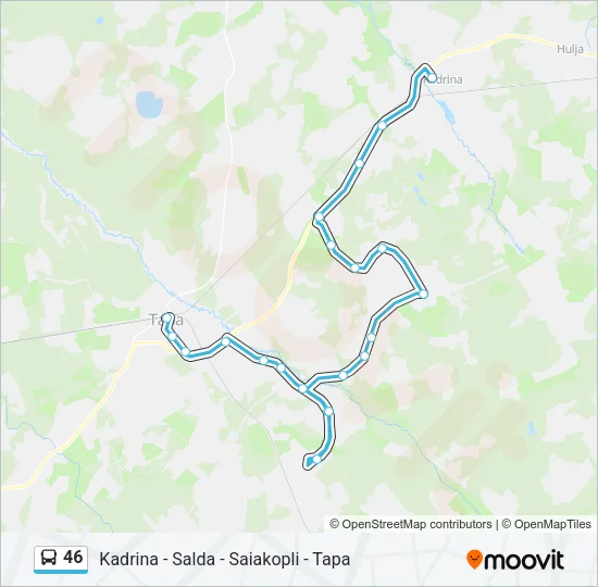 46 Bus Line Map