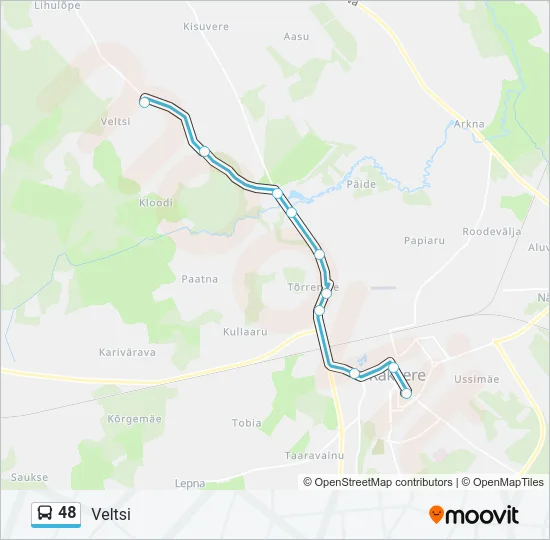 48 Bus Line Map