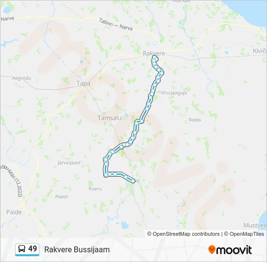 Автобус 49: карта маршрута