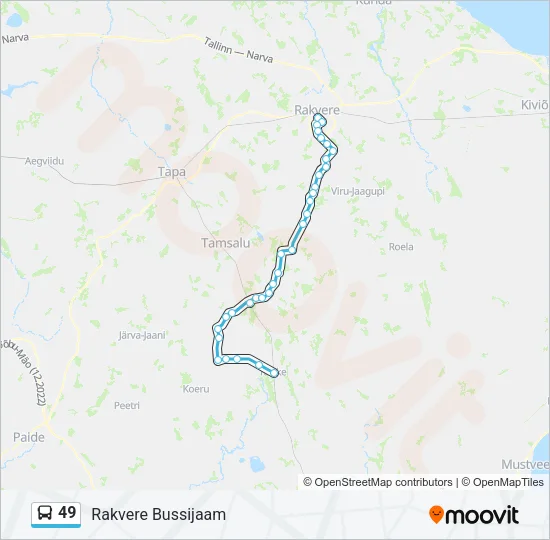49 Bus Line Map