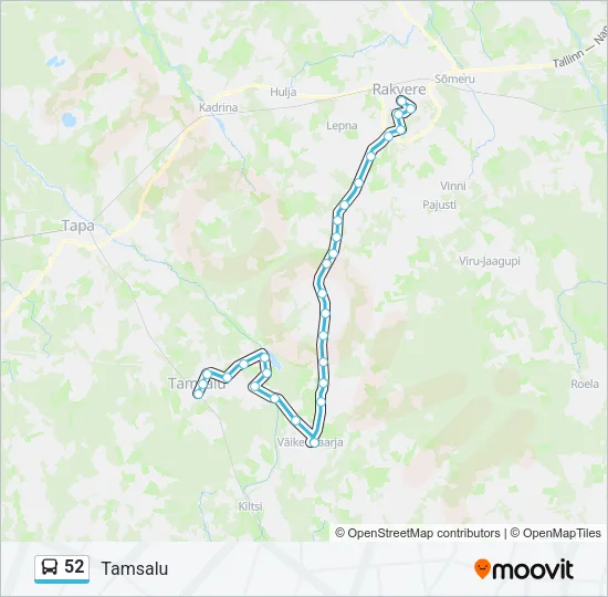 52 Bus Line Map