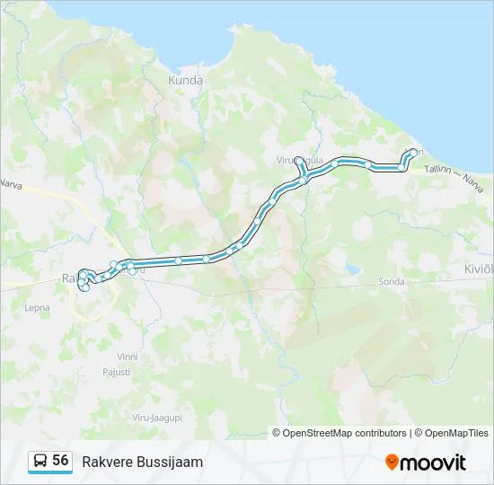 56 Bus Line Map
