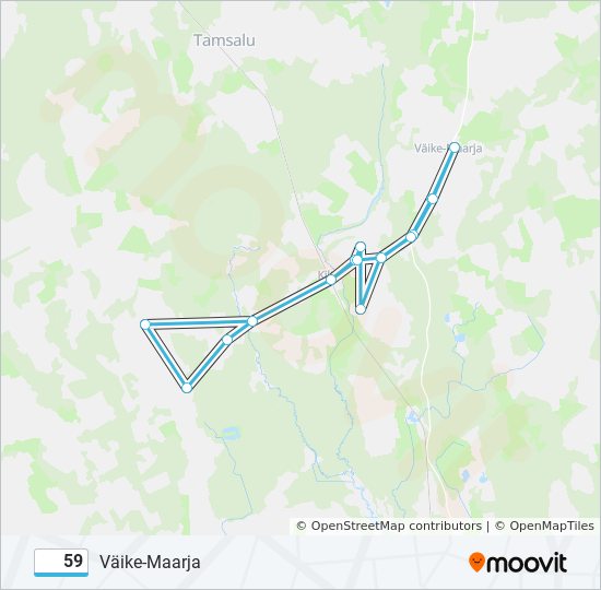 59 bus Line Map