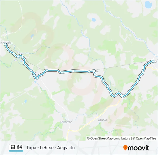Автобус 64: карта маршрута