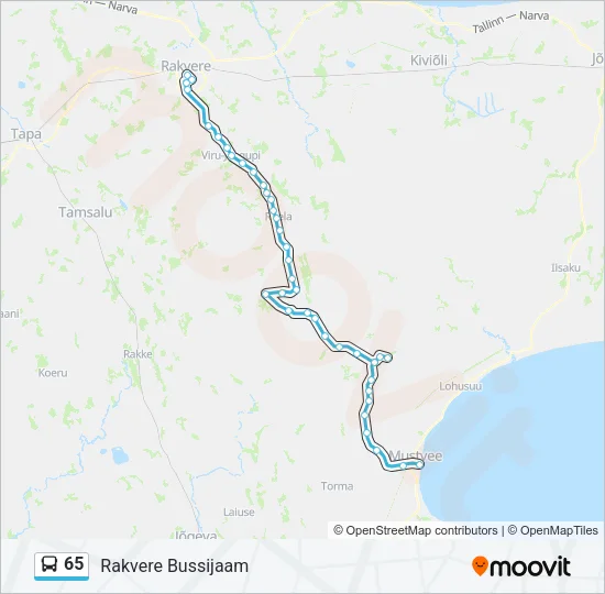 65 Bus Line Map