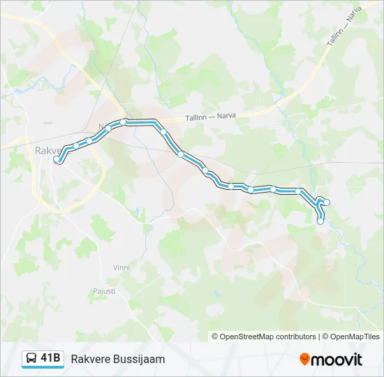 41B Bus Line Map