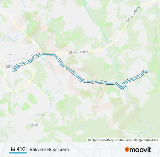 41C Bus Line Map