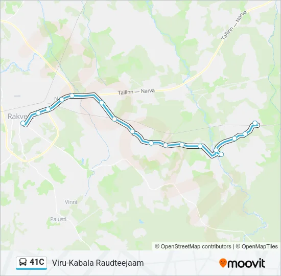 41C Bus Line Map
