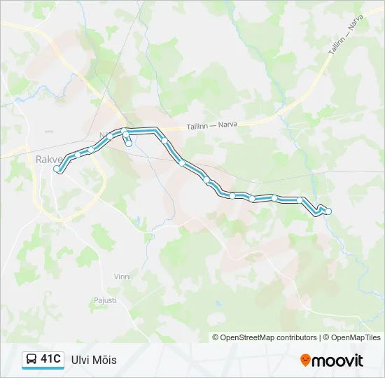 41C Bus Line Map