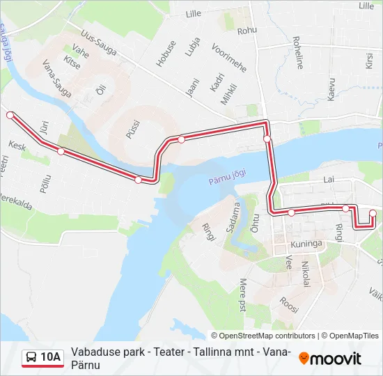 10A Bus Line Map