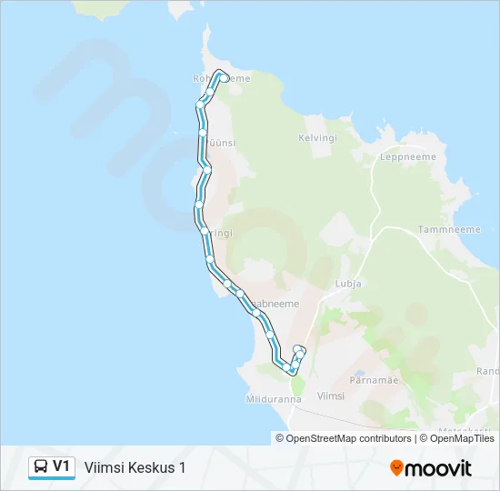 V1 Bus Line Map