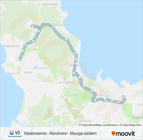 V2 Bus Line Map