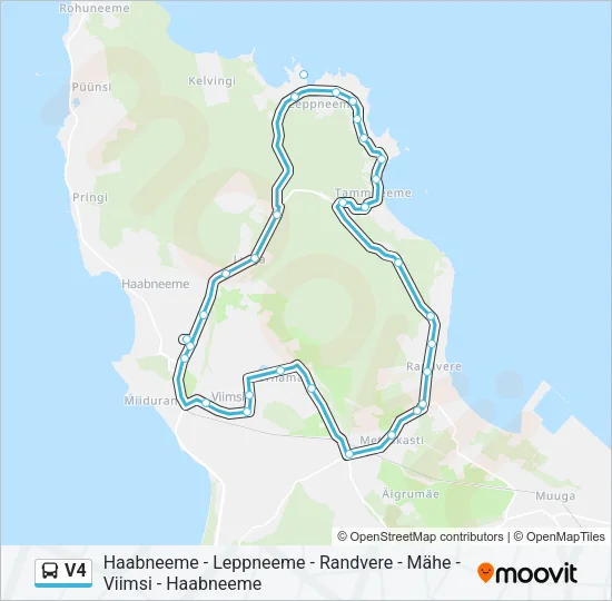 V4 Bus Line Map