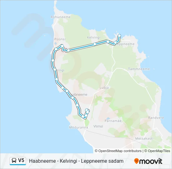 V5 Bus Line Map