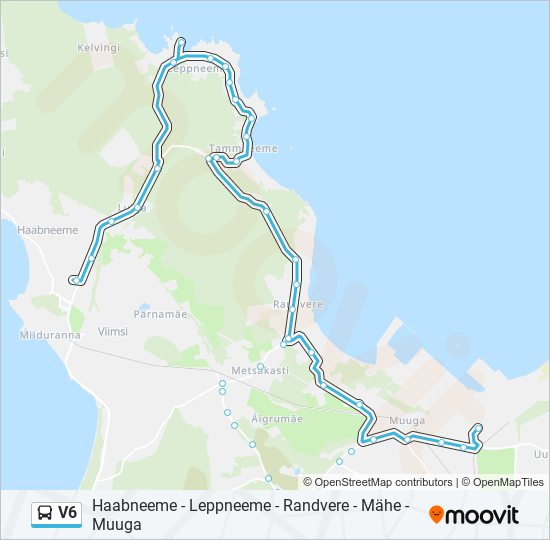 V6 bus Line Map