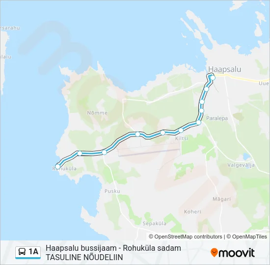 1A Bus Line Map