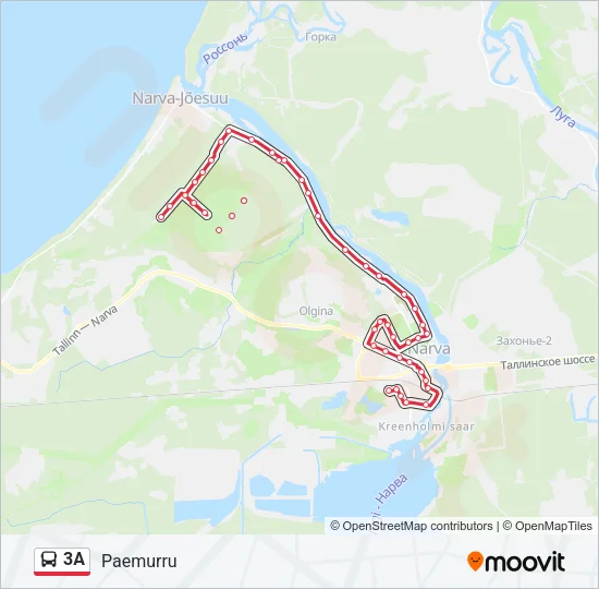 3A Bus Line Map