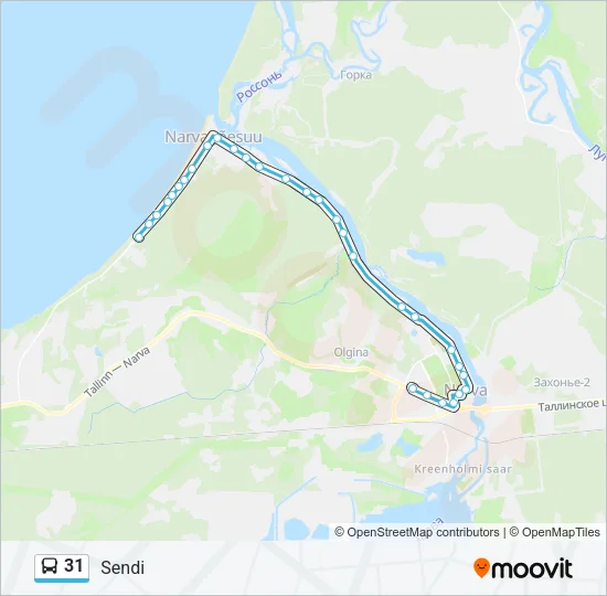 31 Bus Line Map