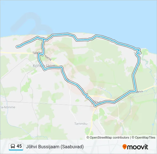 45 Bus Line Map
