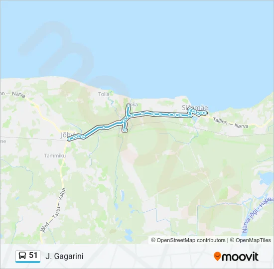 51 Bus Line Map