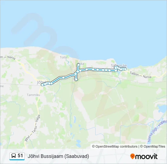 51 Bus Line Map