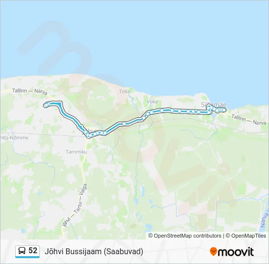 Автобус 52: карта маршрута