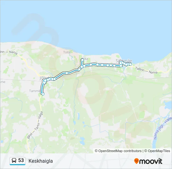 53 Bus Line Map