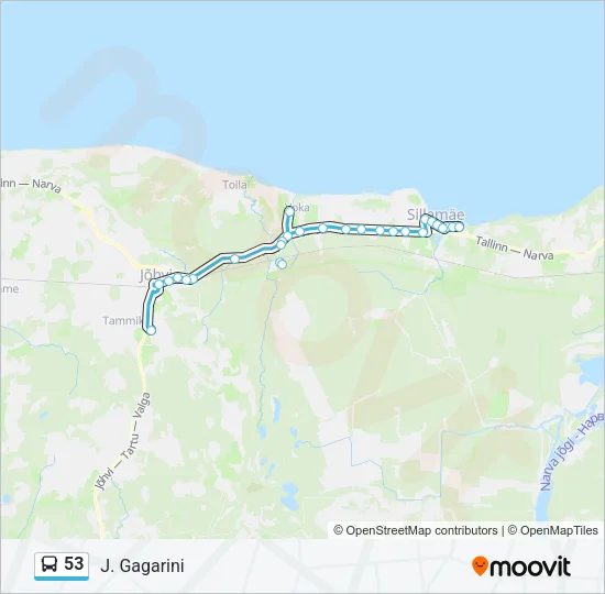 53 Bus Line Map
