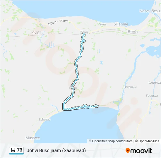 73 Bus Line Map