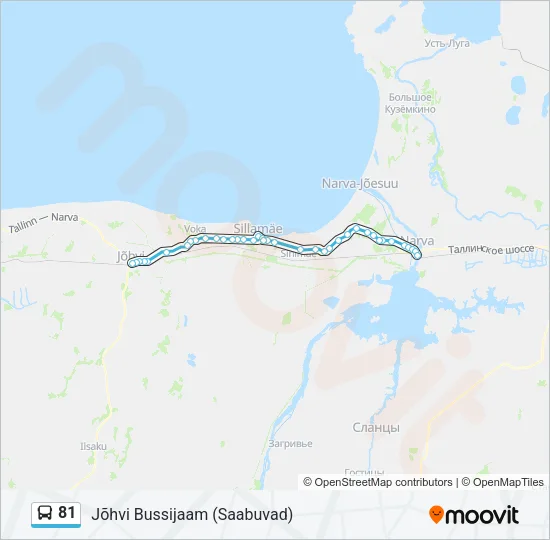 81 Bus Line Map