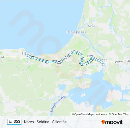 35S Bus Line Map