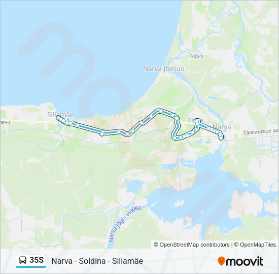 35S Bus Line Map