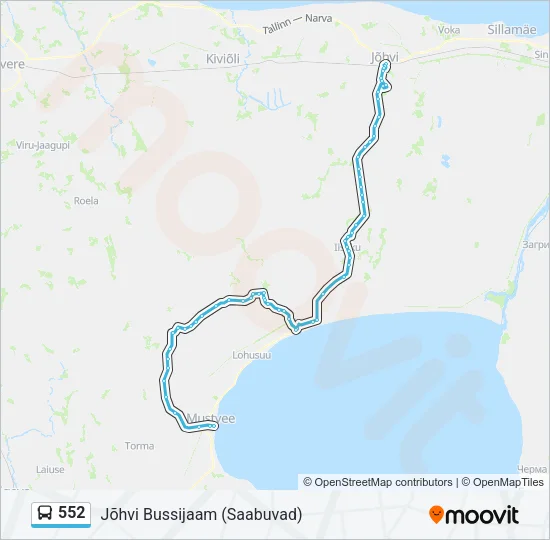 552 Bus Line Map