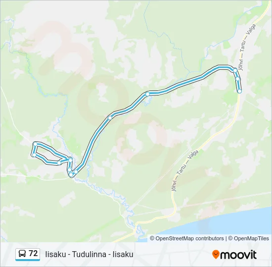 72 Bus Line Map