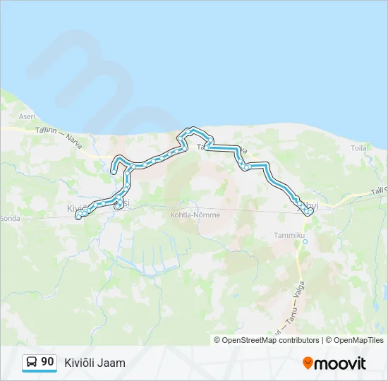 90 Bus Line Map