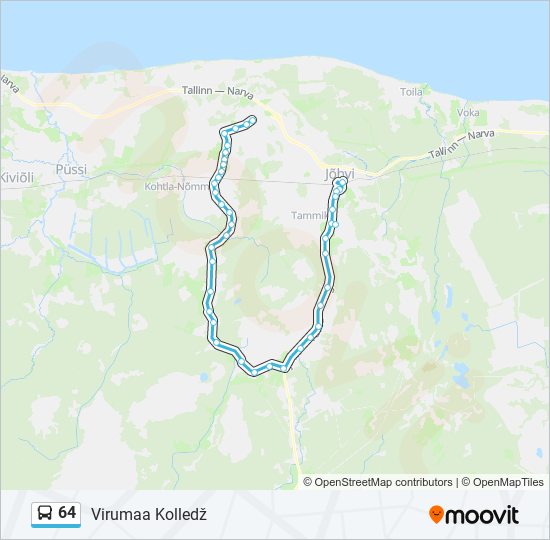 64 bus Line Map