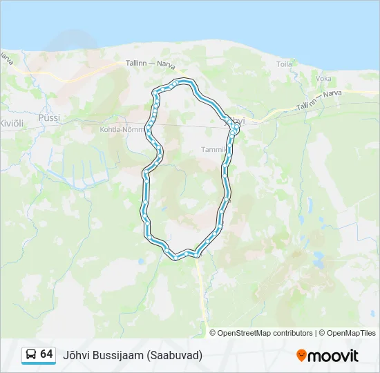 64 Bus Line Map