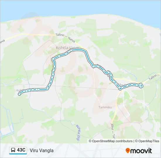 43C Bus Line Map