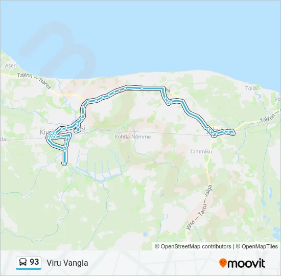 93 Bus Line Map