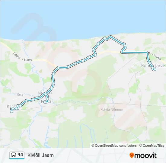 94 Bus Line Map